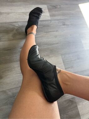 BLOCH Felt Bottom Dance Shoes Black Slip On 9.5